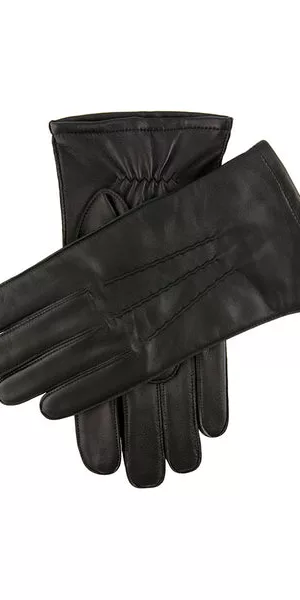 Dents Dilton Black Leather Gloves for Men