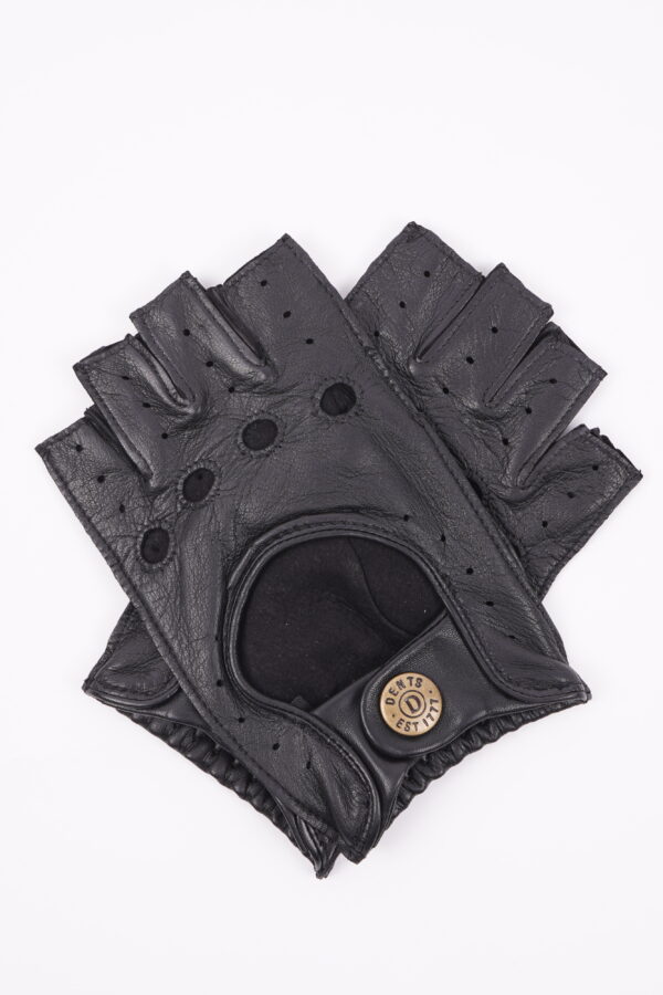 Ladies Fingerless Driving Gloves - Black