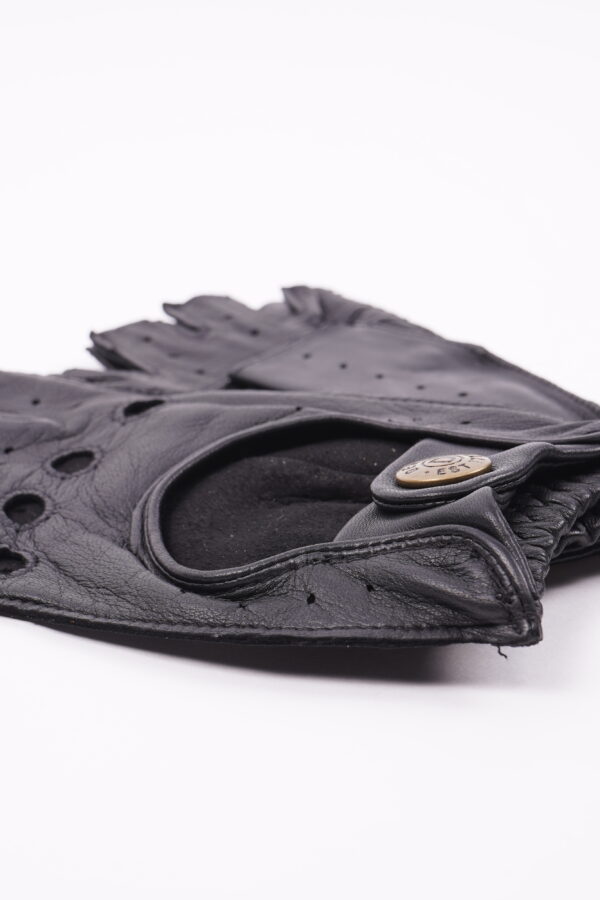 Ladies Fingerless Driving Gloves - Black