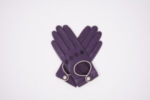 Ladies Amethyst Leather Driving Gloves