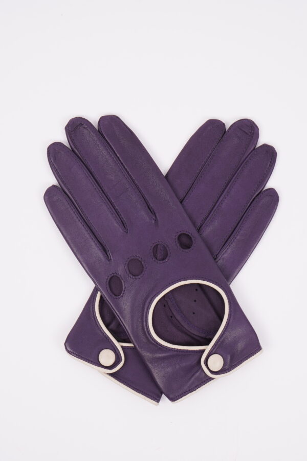 Ladies Amethyst Leather Driving Gloves