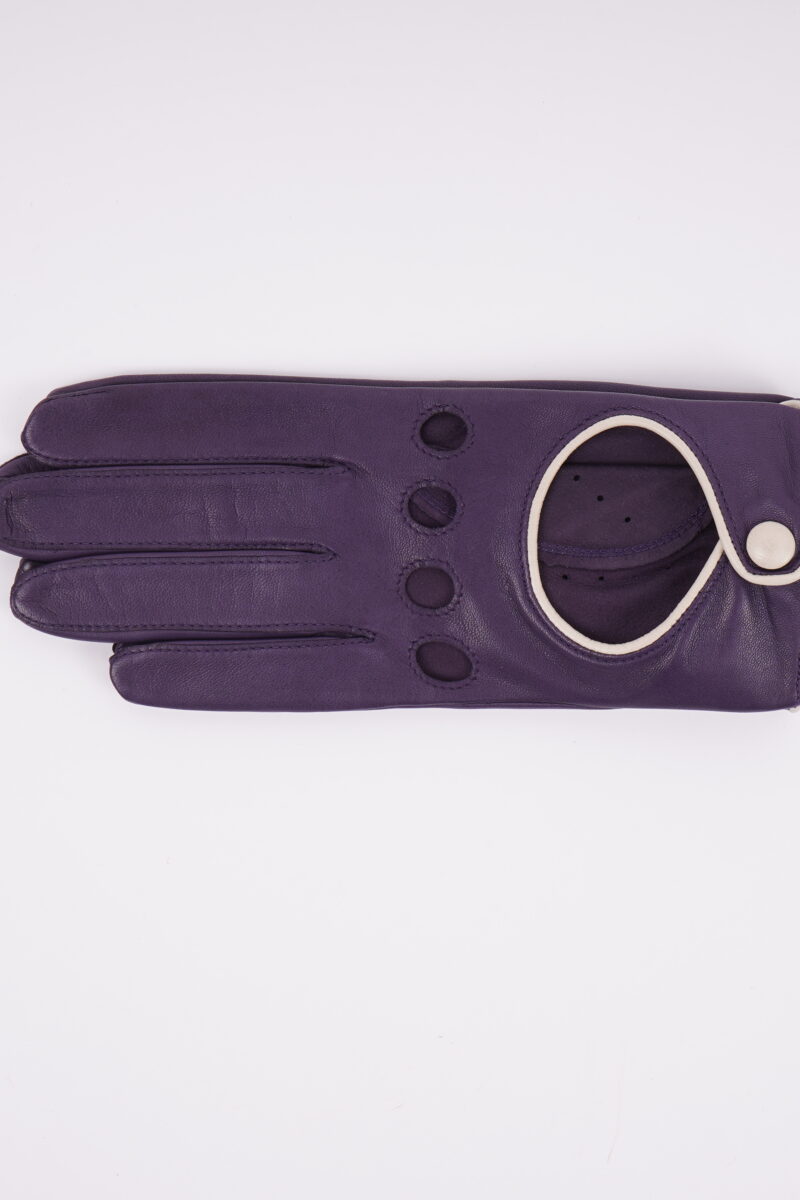 Ladies Amethyst Leather Driving Gloves