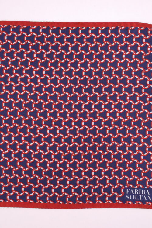 SIlk Pocket Square Navy