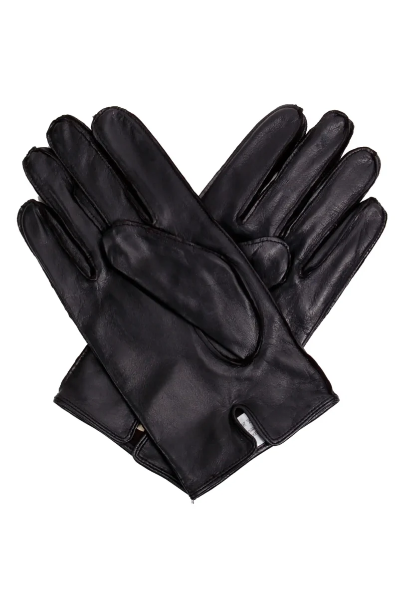 Gants en cuir noir pour hommes de Dents.