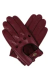 Dents Delta - Gants de conduite pour hommes en cuir de couleur vin - Taille M