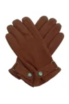 Dents Herren Fleece gefütterte Rancher's Handschuhe - Cognac - Größe S