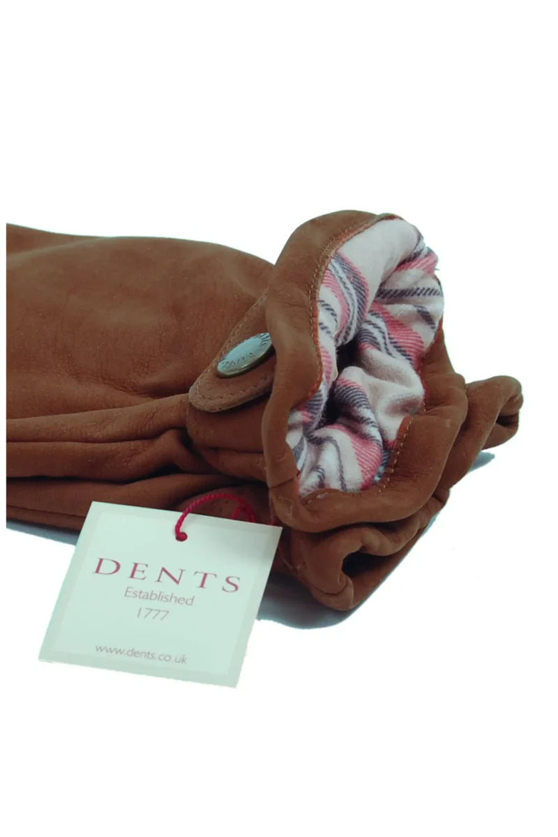 Gants Dents pour homme en cuir nubuck cognac