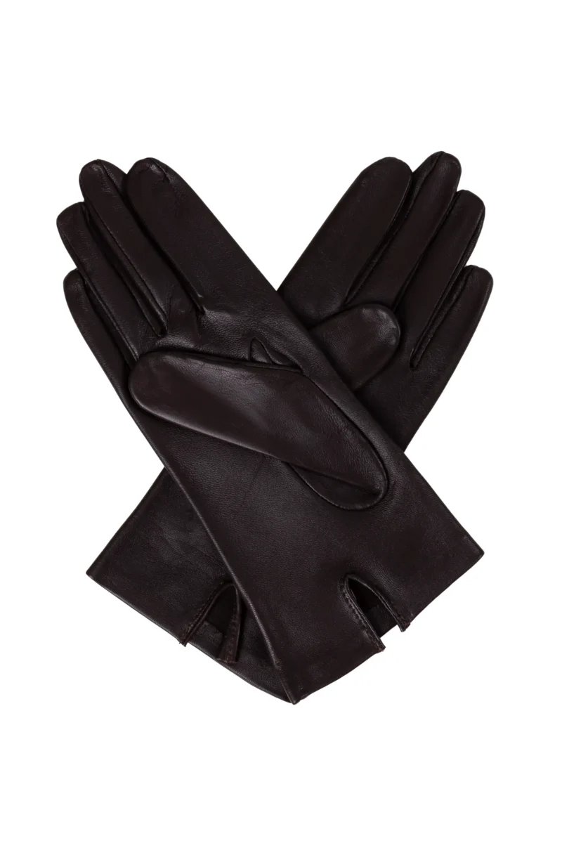 Dents Ladies Unlined Leather Gloves in Mocca Brown