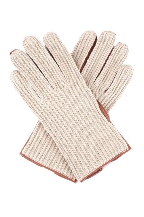 Gants de conduite Dents Lesley pour femmes avec paume en cuir.