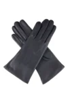 Dents Isabelle - Gants en cuir pour femme - Marine - doublés en cachemire - Taille 7/M