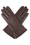 Dents Natalie - Women's Leather Touchscreen Gloves - Mocca Size 8/XL