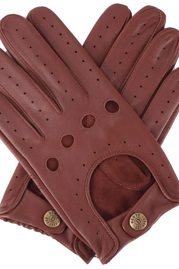Image of Dents Delta Driving Gloves for Men in English Tan.