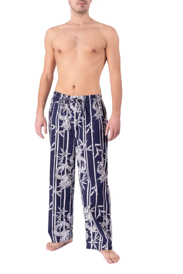 Lounge Pants in Bamboo & Dragon Print