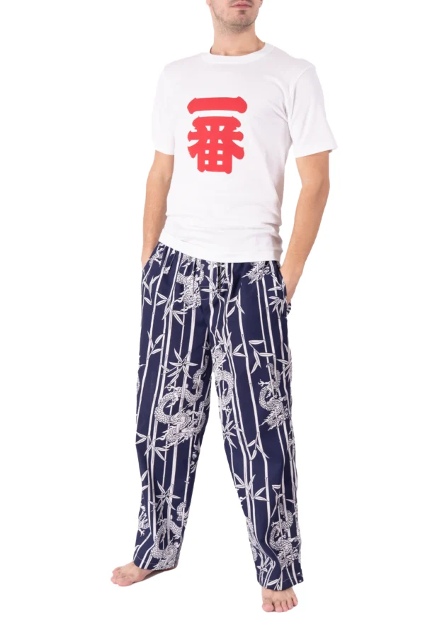 Lounge Pants in Bamboo & Dragon Print