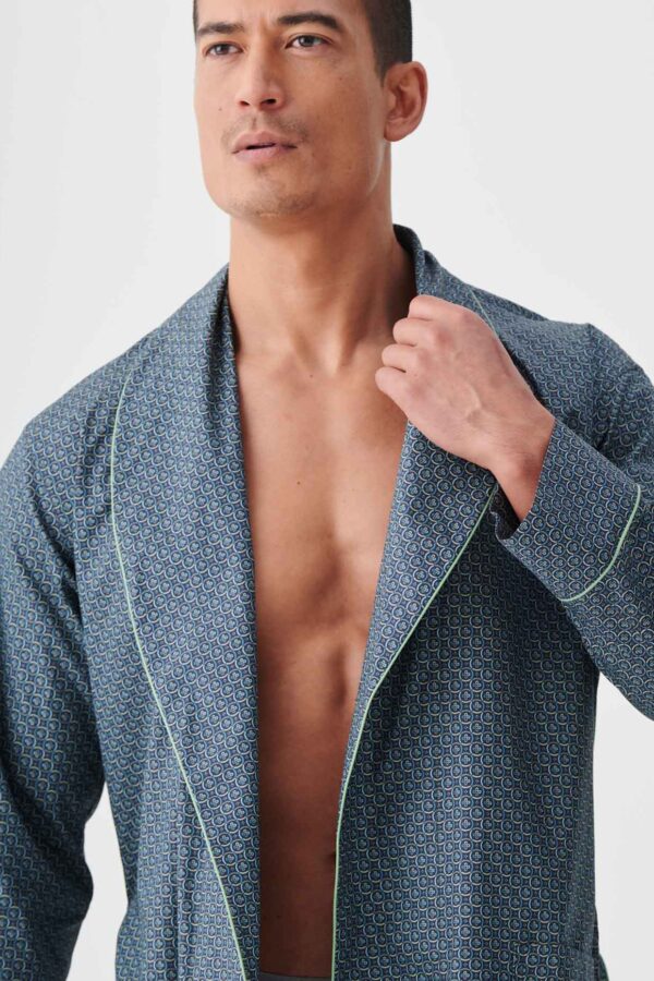 British Boxers Geometric Moorland Men's Dressing Gown