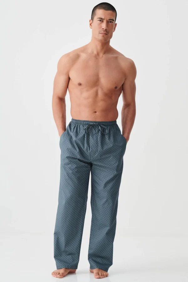 British Boxers Pyjama Bottoms - Geometric Moorland Print