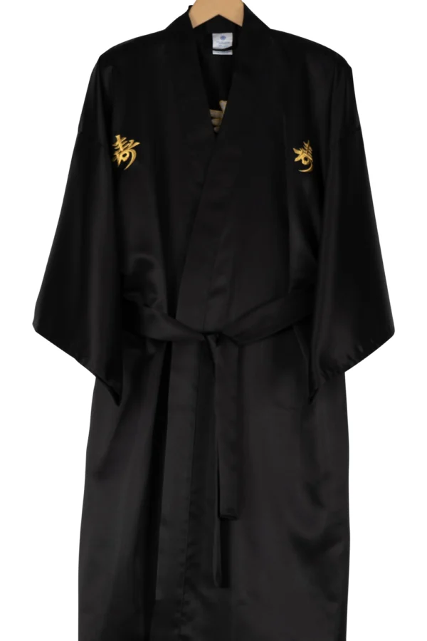 Black Congratulations Men's Happi Kimono