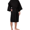 Black Shantung Men's Happi Kimono