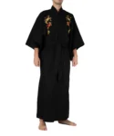 Black Flare Dragon Men's Yukata Kimono