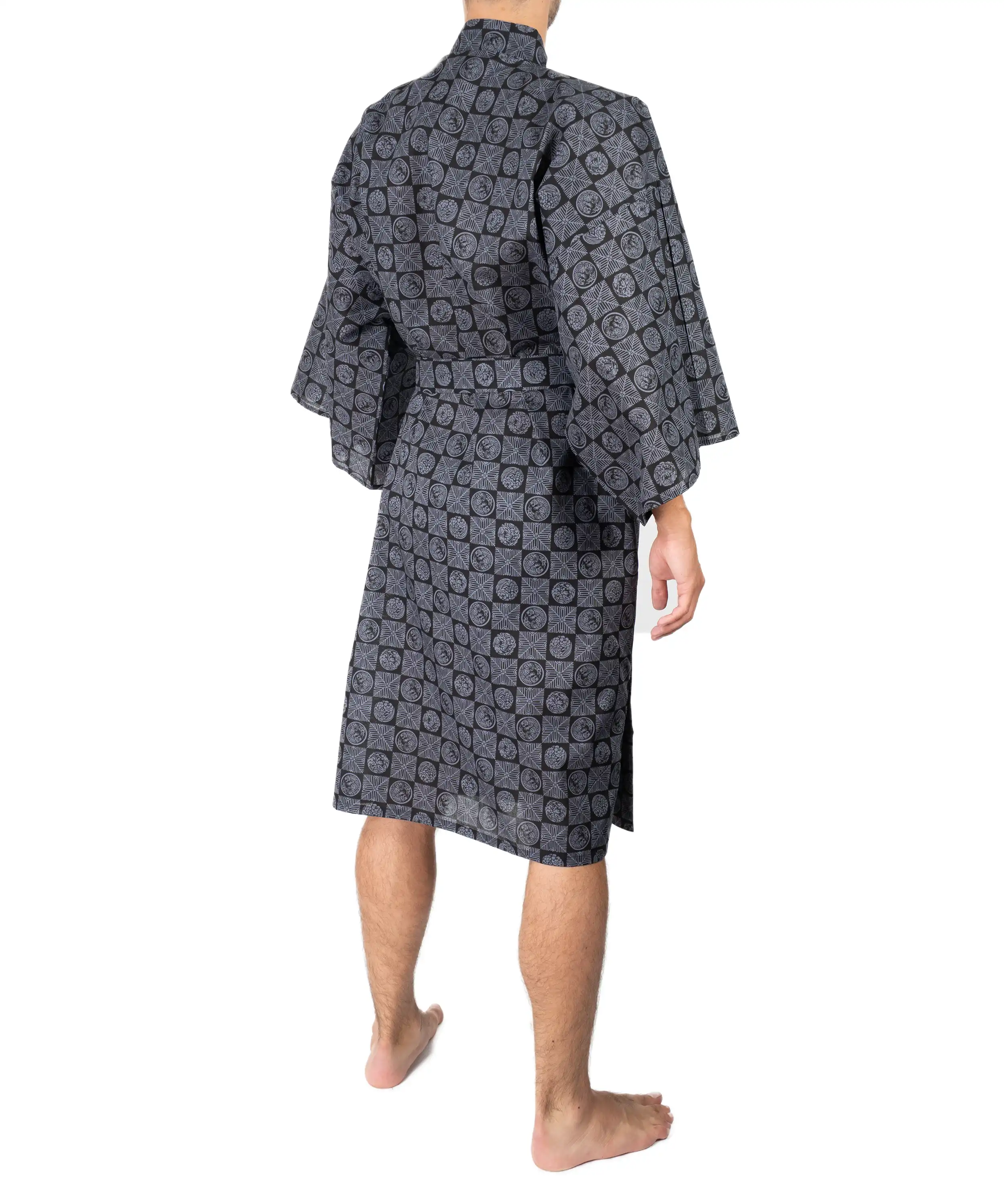 Men's Happi Coat Kimono - Sleeping Tiger - Back View