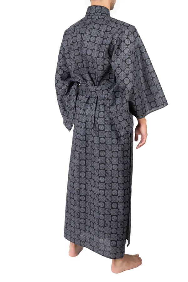 Black Sleeping Tiger Yukata - Front View