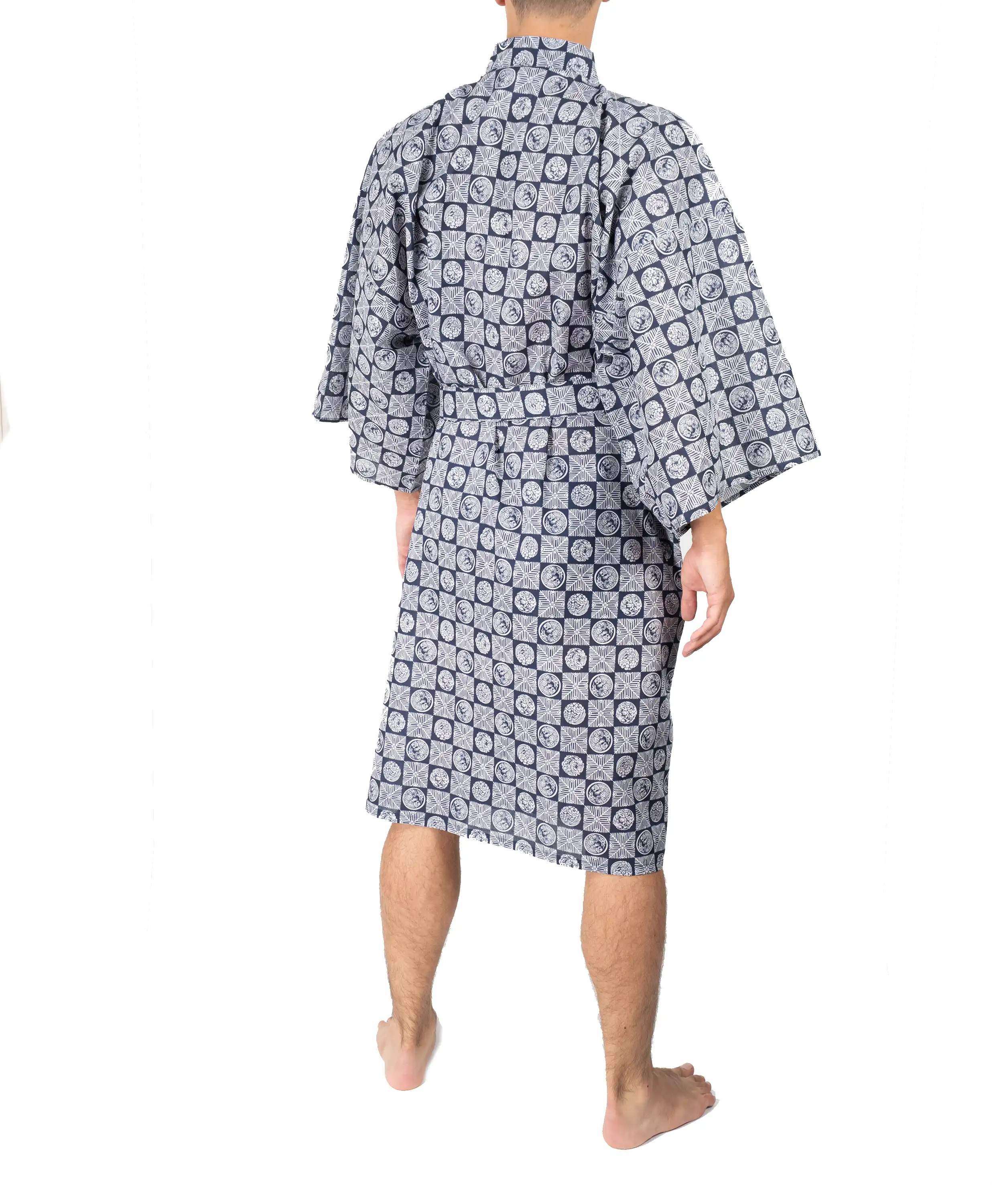 Men's Sleeping Tiger Happi Kimono - Back View