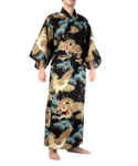 SSC 835 Black dragon and eagle yukata model front