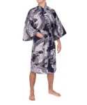 Marineblauer Karpfen Japanischer Happi Kimono