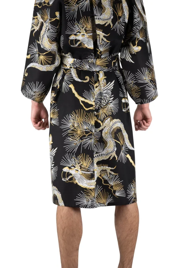 Black Dragon Men's Happi Kimono
