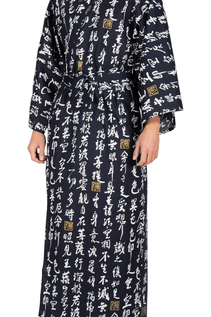 Navy Hannya Sutra Herren Yukata