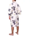 Back view of a model wearing a Happy Longevity Happi Kimono