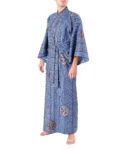 Blue Ancient Coins Men's Yukata