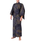 Black Cloud Men's Yukata Kimono