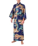 Navy Dragon & Eagle Yukata Kimono