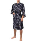 Navy Hannya Sutra Happi Kimono