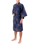 Navy Cloud Men's Happi Kimono