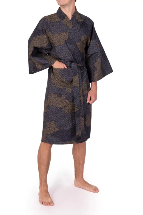 Black Cloud Men's Happi Kimono