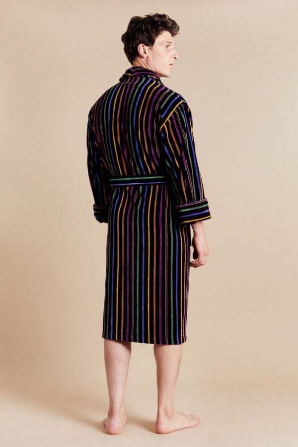 Bown of London - Mozart Stripe Men's Velour Dressing Gown