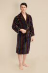 Bown of London - Mozart Velours Stripe Men's Dressing Gown