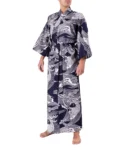 Navy Carp Men's Yukata Kimono