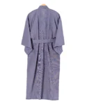 Back view of XL navy fine stripe kimono yukata robe