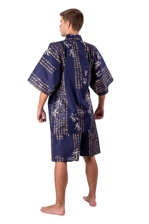 Navy General Hideyoshi Men's Jinbei Pyjamas