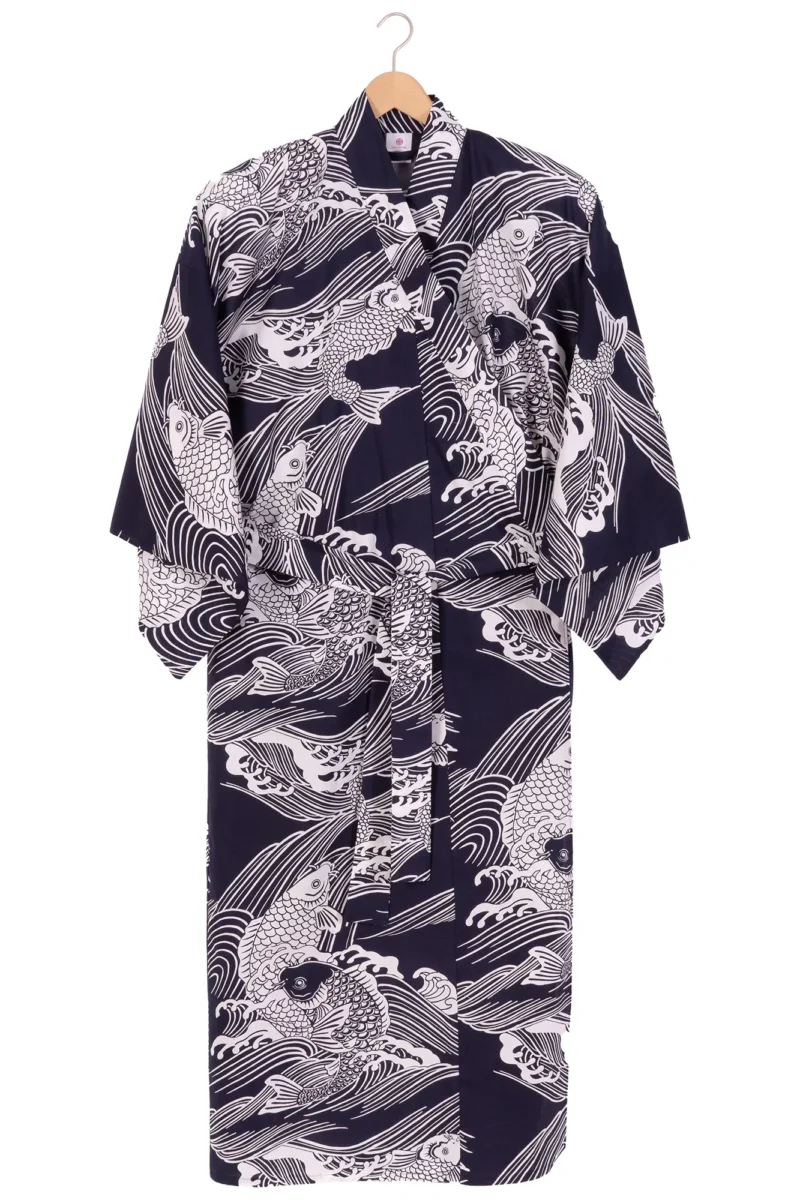 Navy Carp Men's Yukata 2XL-4XL